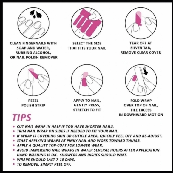 5 for $15 Nail Wraps- Comic Book Pink - Picture 3 of 6